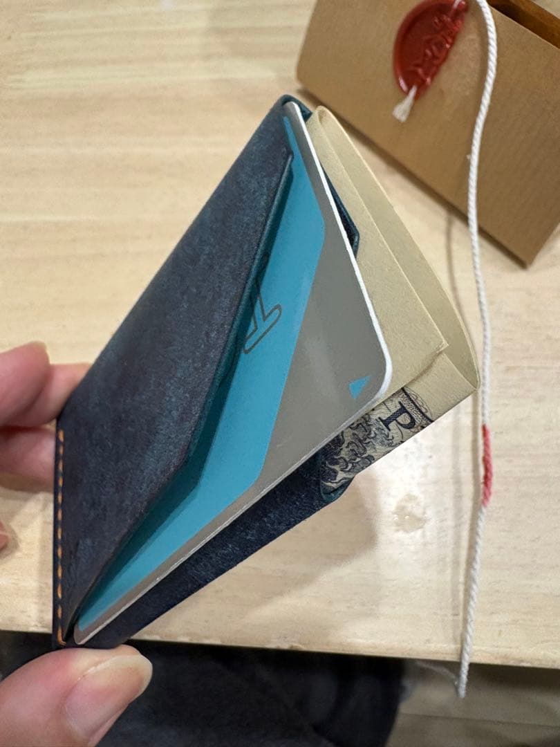 STR handmade 革財布　札入れ