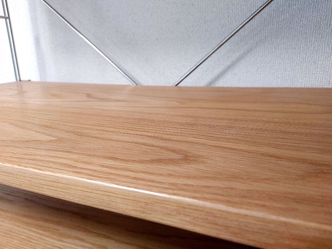 【都内直接取引】無印良品 ステンレスユニットシェルフ オーク材 ワイド大　セット