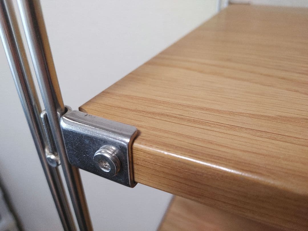 【都内直接取引】無印良品 ステンレスユニットシェルフ オーク材 ワイド大　セット