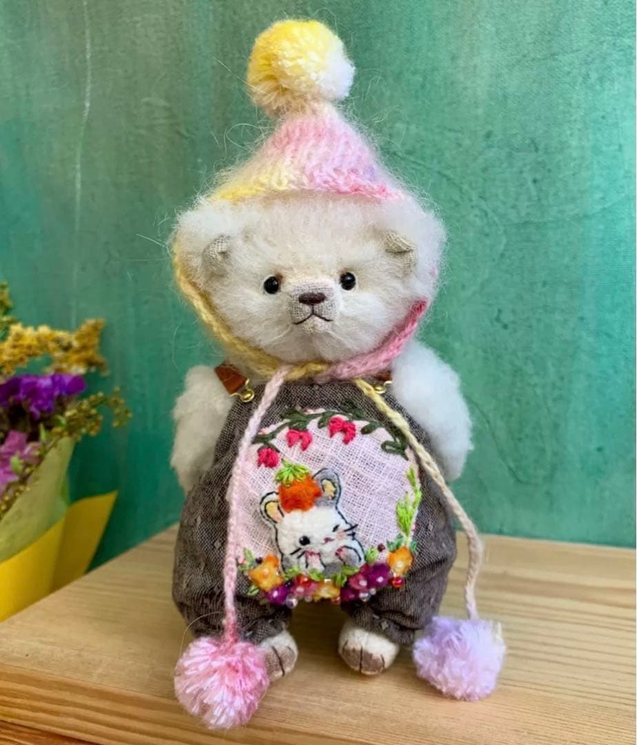 おててを隠す仔熊たち テディベア アーティストベア 海外作家様 ハンドメイド
