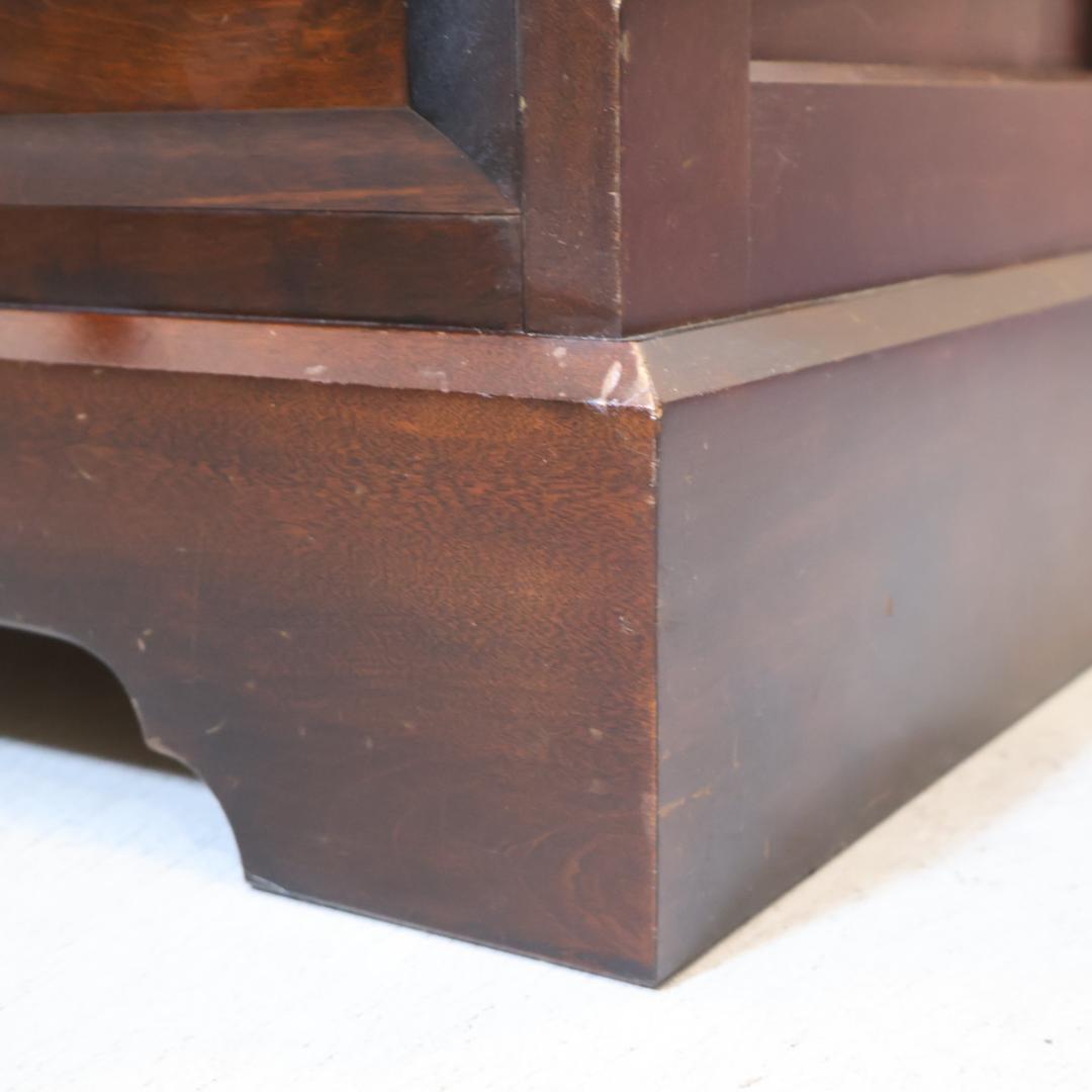 北海道民芸家具 樺材無垢 本棚 ブックキャビネット 天然木 収納家具 飾り棚