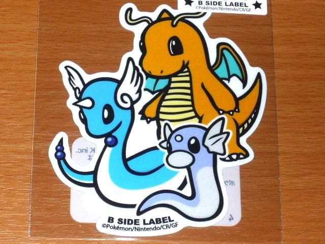 ミニリュウ&ハクリュー&カイリュー ポケモン ステッカーB-SIDE LABEL