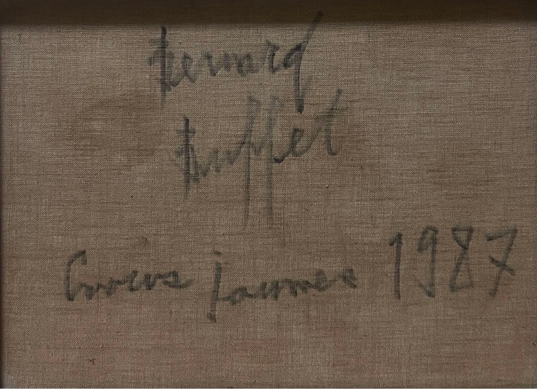 F6号】ベルナール ビュッフェ（1987）手描き/表裏サイン有り/油彩/絵画