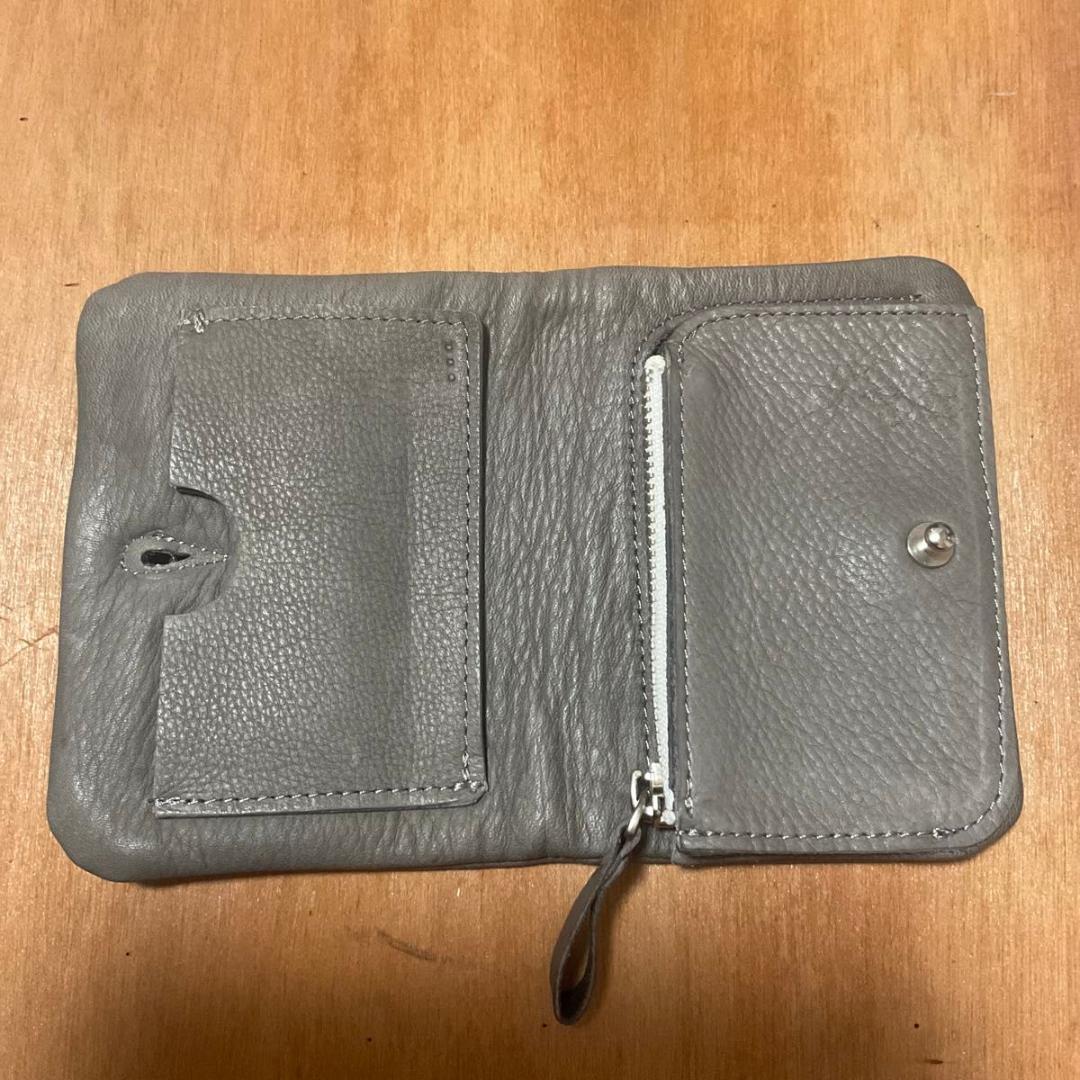 ふっくら牛革二つ折り財布 ハンドメイド