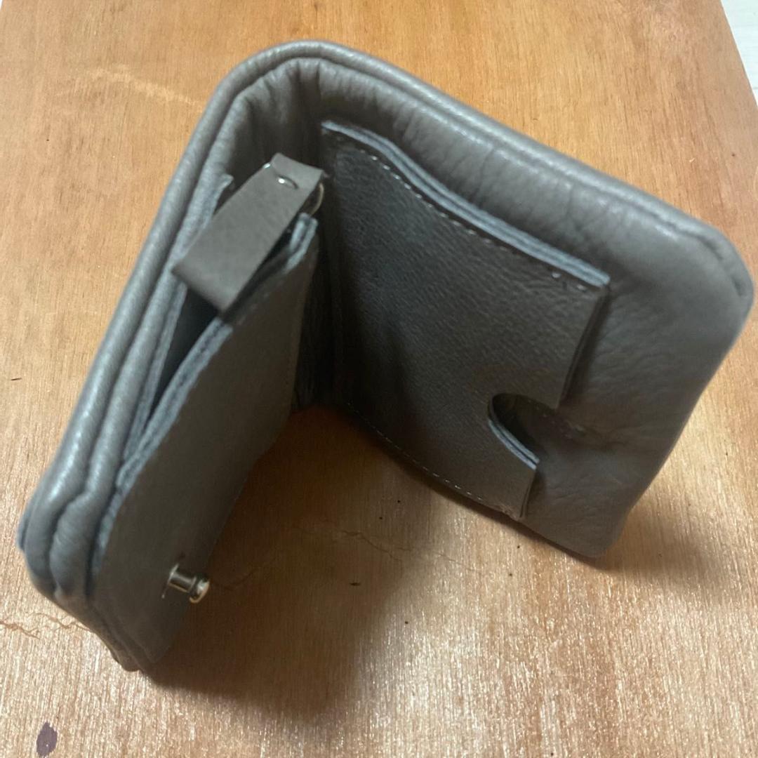 ふっくら牛革二つ折り財布 ハンドメイド