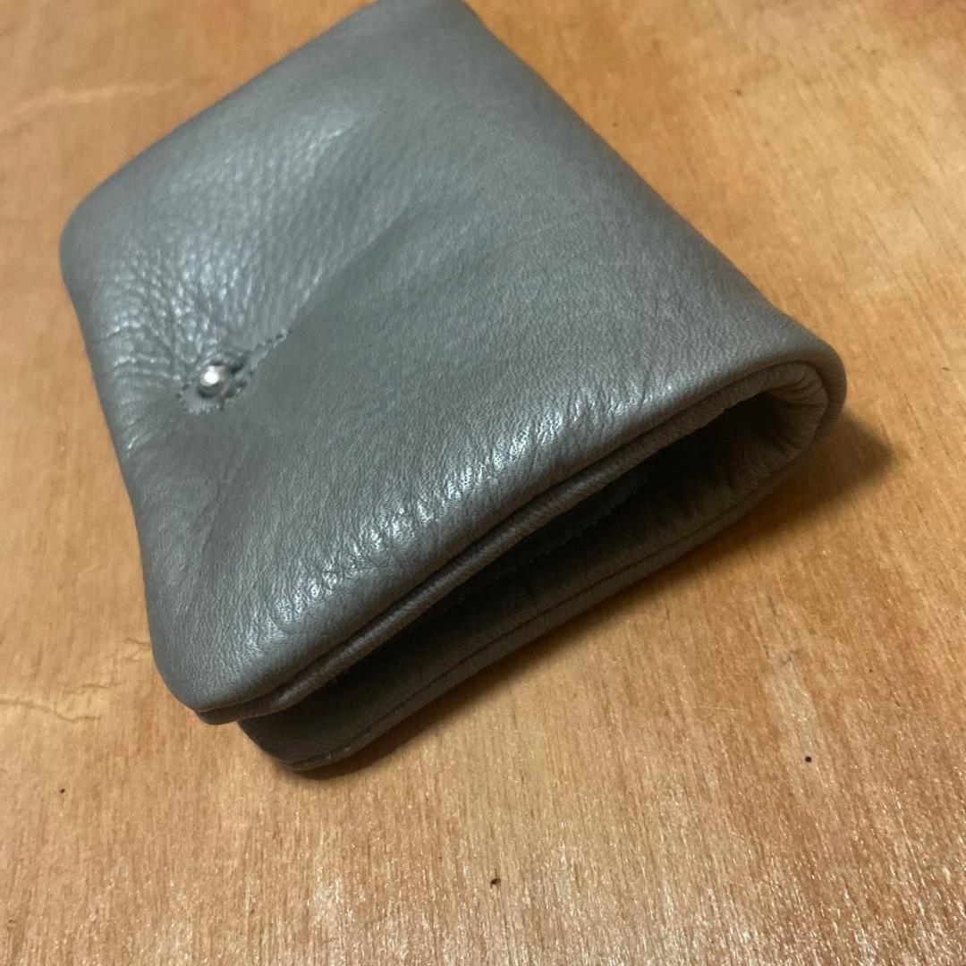 ふっくら牛革二つ折り財布 ハンドメイド