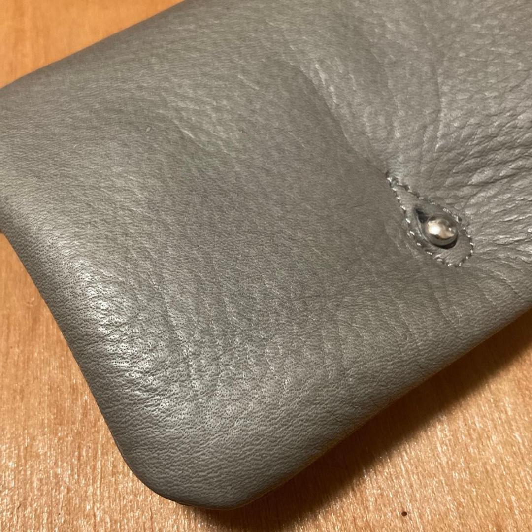ふっくら牛革二つ折り財布 ハンドメイド