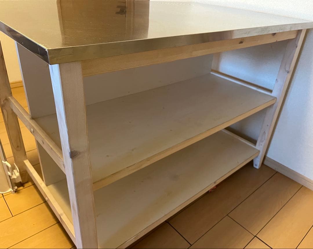 ワークテーブル(シナモ12078WH ステン)