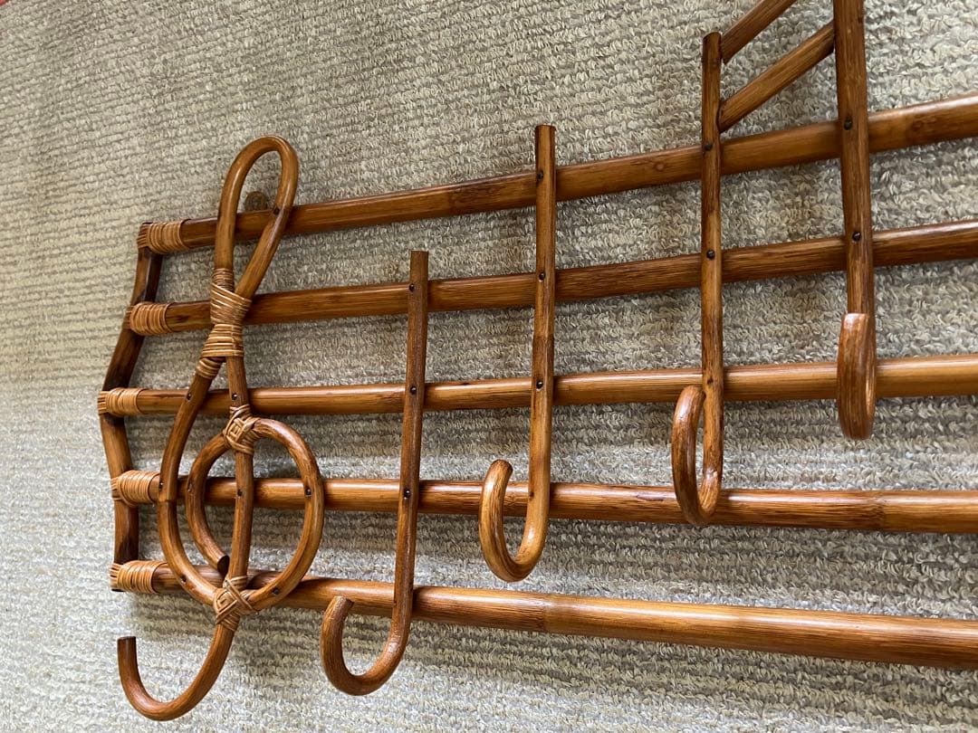 籐・ラタンのウォールフック　音符