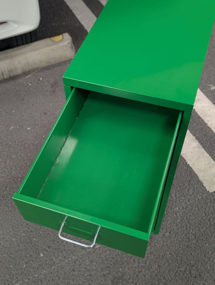 イケア ヘルメル グリーン キャスター付き 廃盤 IKEA