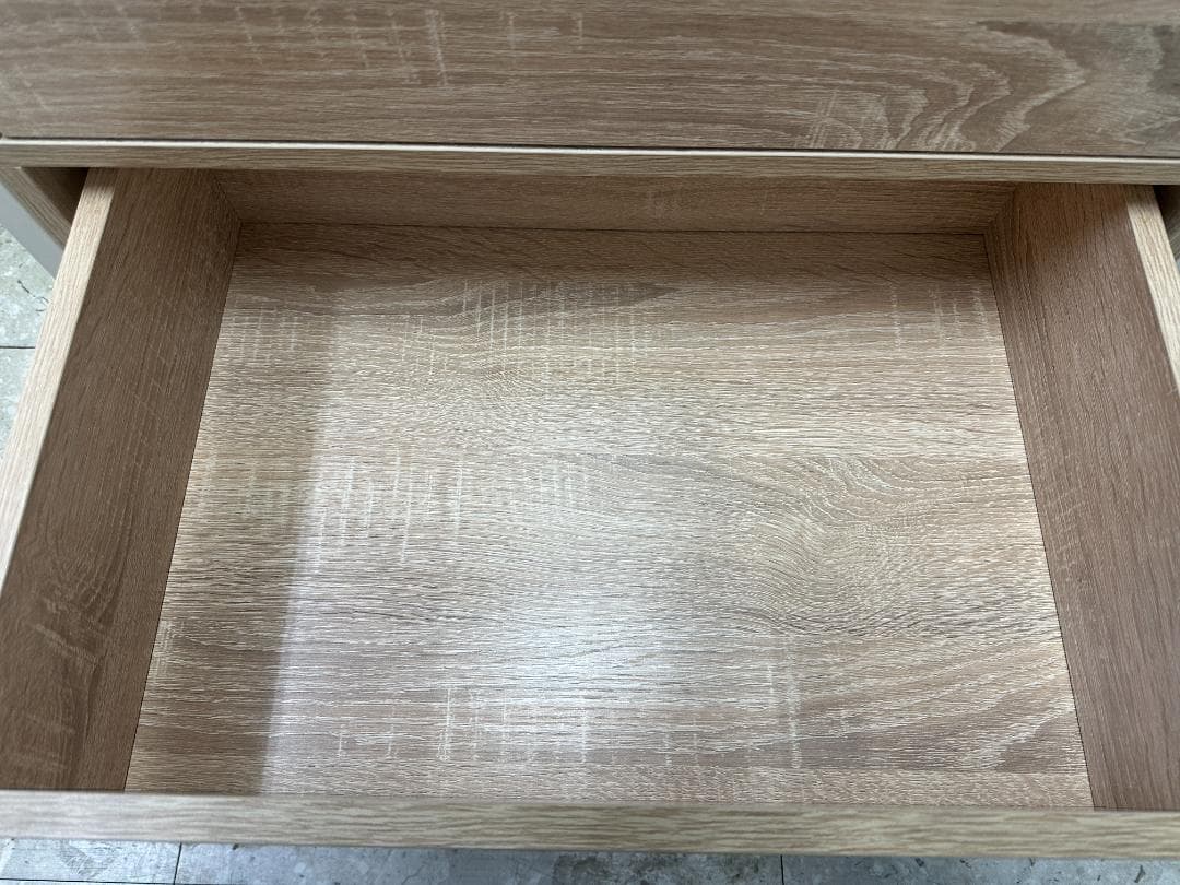 LOWYA　シェルフ　4段引き出し付き　ベージュ