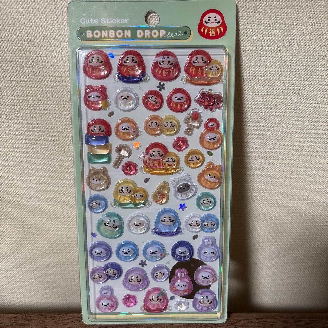 ボンボンドロップシール 和柄 だるま たまご サンド 2枚セット - メルカリ