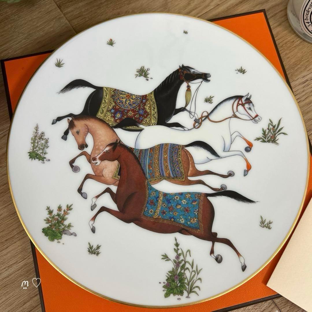 エルメス　シュヴァルドリアン　プレート　食器　お皿　インテリア　ホースモチーフ