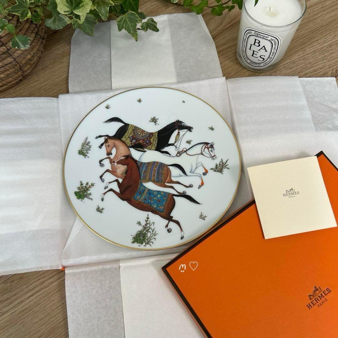 エルメス　シュヴァルドリアン　プレート　食器　お皿　インテリア　ホースモチーフ