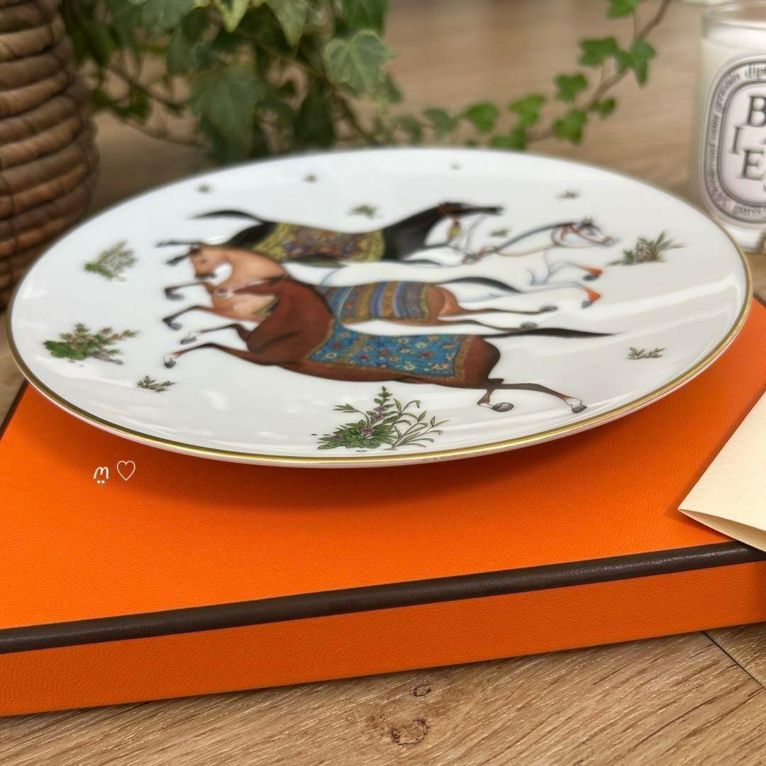 エルメス　シュヴァルドリアン　プレート　食器　お皿　インテリア　ホースモチーフ