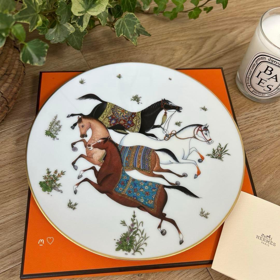 エルメス　シュヴァルドリアン　プレート　食器　お皿　インテリア　ホースモチーフ