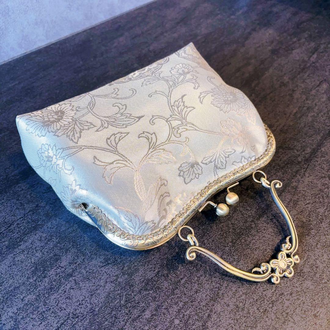 2月の新作1点物！！幻想的なオーロラ本佐賀錦の煌めき上品パーティーバッグ帯バッグ