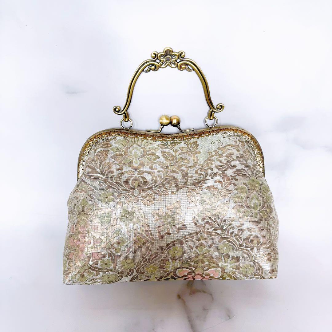 2月の新作1点物！！幻想的なオーロラ本佐賀錦の煌めき上品パーティーバッグ帯バッグ