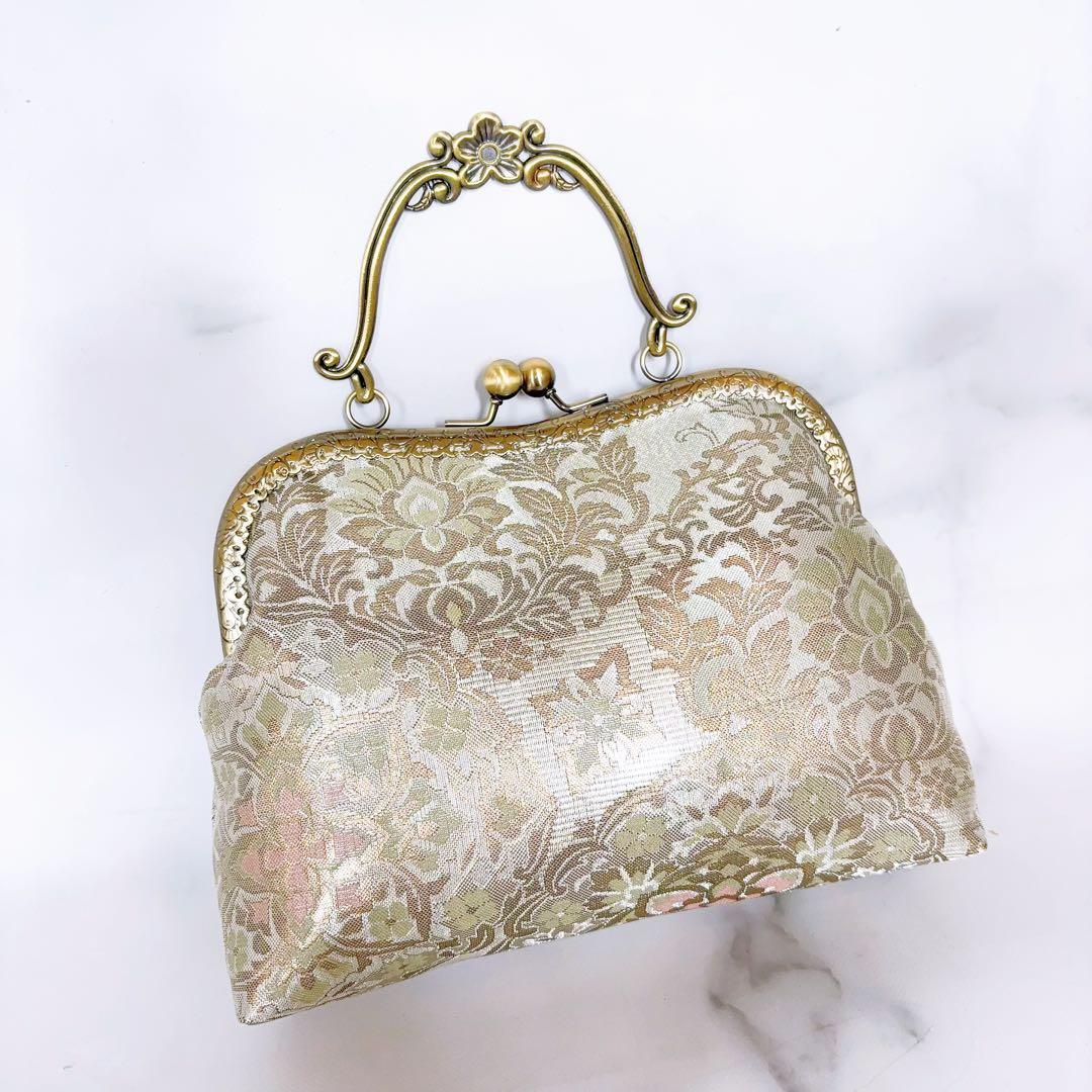 2月の新作1点物！！幻想的なオーロラ本佐賀錦の煌めき上品パーティーバッグ帯バッグ