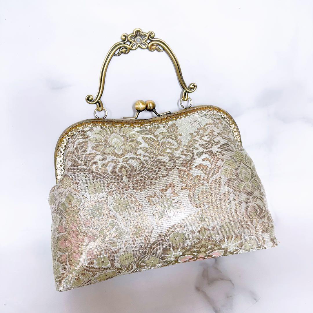 2月の新作1点物！！幻想的なオーロラ本佐賀錦の煌めき上品パーティーバッグ帯バッグ