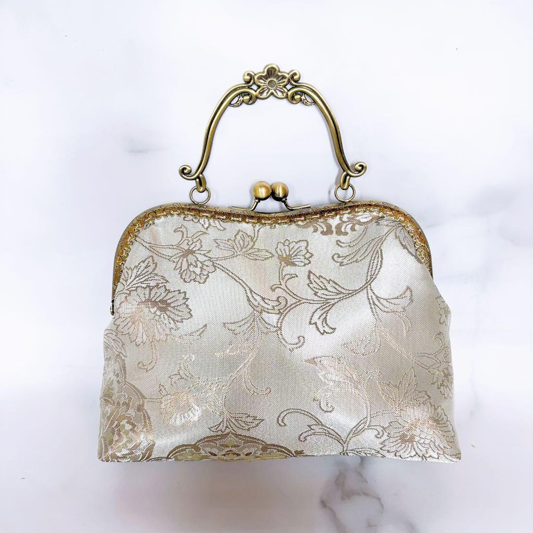 2月の新作1点物！！幻想的なオーロラ本佐賀錦の煌めき上品パーティーバッグ帯バッグ