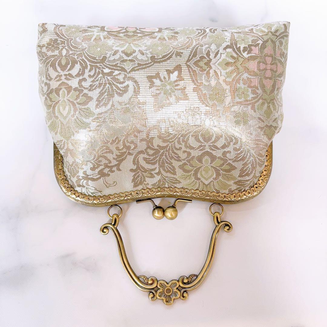 2月の新作1点物！！幻想的なオーロラ本佐賀錦の煌めき上品パーティーバッグ帯バッグ