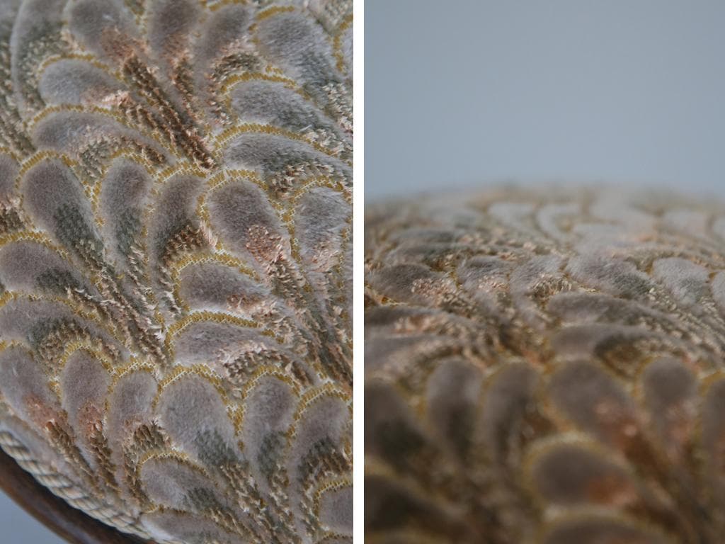 フランスアンティーク古木ピアノスツール/木製チェア/演奏用回転イス(92-78)