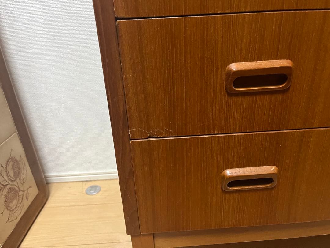 北欧　ビンテージ　スウェーデン製　チーク材　ロールトップ　ライティングビューロー