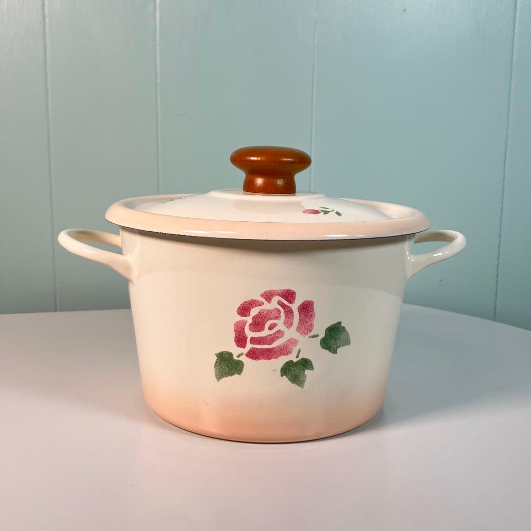 Manyマニーローズ　ホーローキャセロール ホーロー鍋