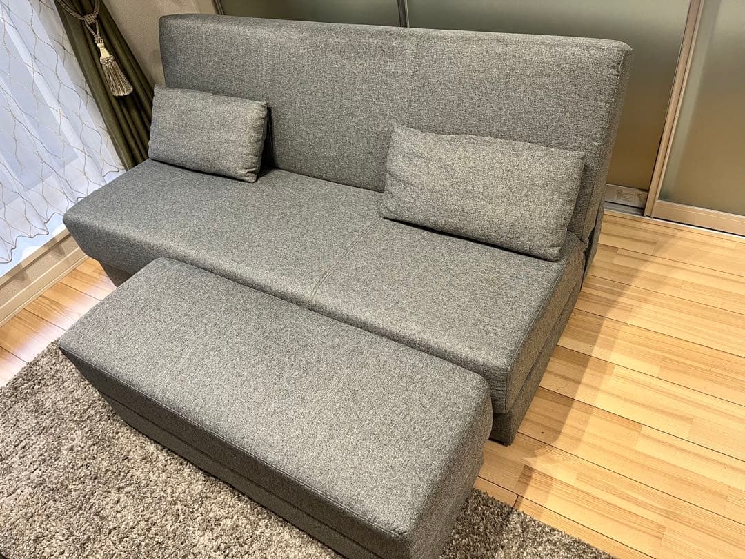 ニトリ　収納付きソファベッド スツール付
