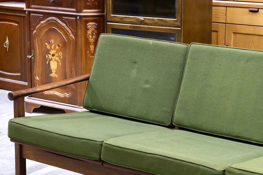 GMHS533C○オールドマルニ / maruni 孔雀 60年代 3人掛けソフ