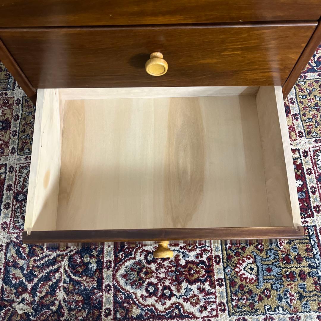 古家具 大きめのサイズ◼︎深谷木工 引き出し3杯 整理棚 収納棚 木製家具