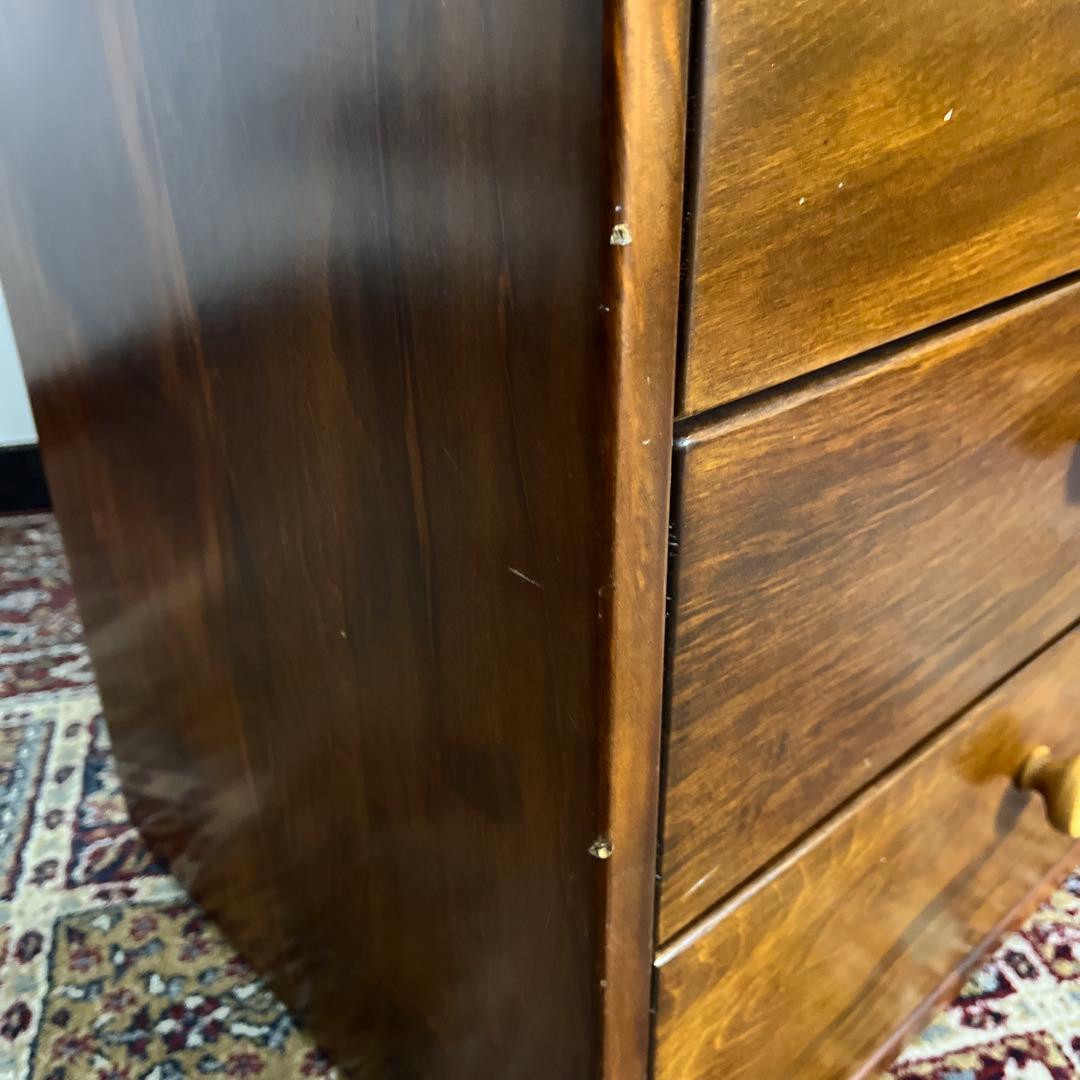 古家具 大きめのサイズ◼︎深谷木工 引き出し3杯 整理棚 収納棚 木製家具