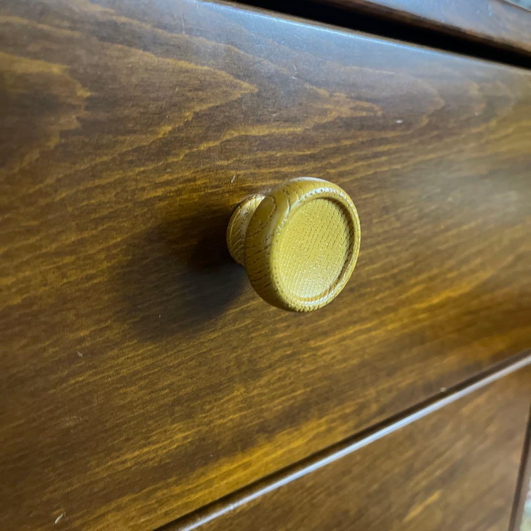 古家具 大きめのサイズ◼︎深谷木工 引き出し3杯 整理棚 収納棚 木製家具