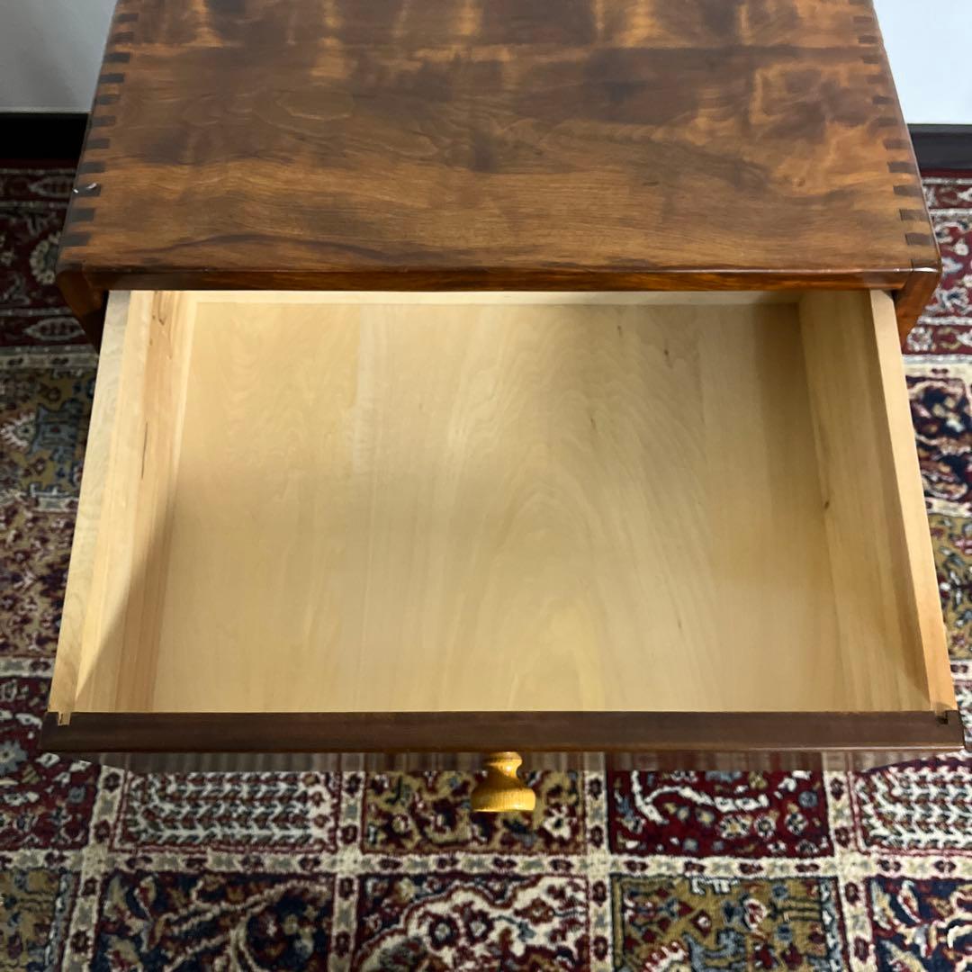 古家具 大きめのサイズ◼︎深谷木工 引き出し3杯 整理棚 収納棚 木製家具