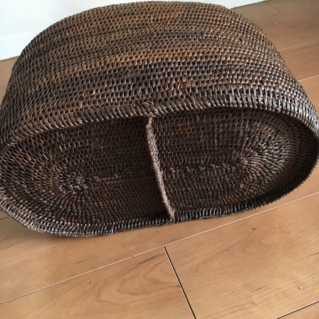 古民具 ロンボク島の古い大型アタ製魚籠