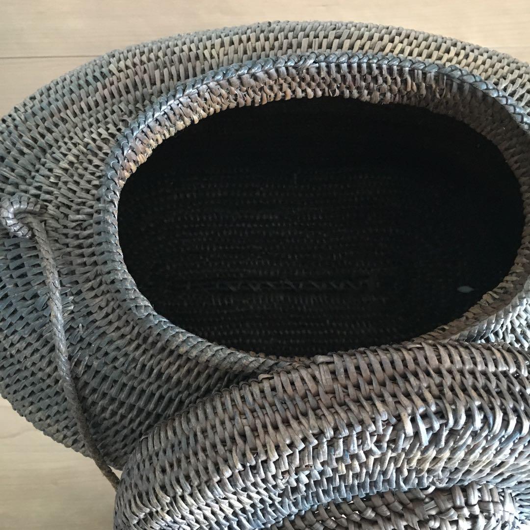 古民具 ロンボク島の古い大型アタ製魚籠