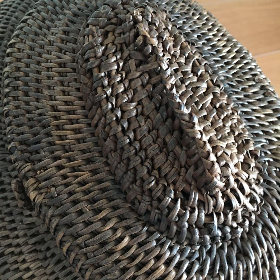 古民具 ロンボク島の古い大型アタ製魚籠