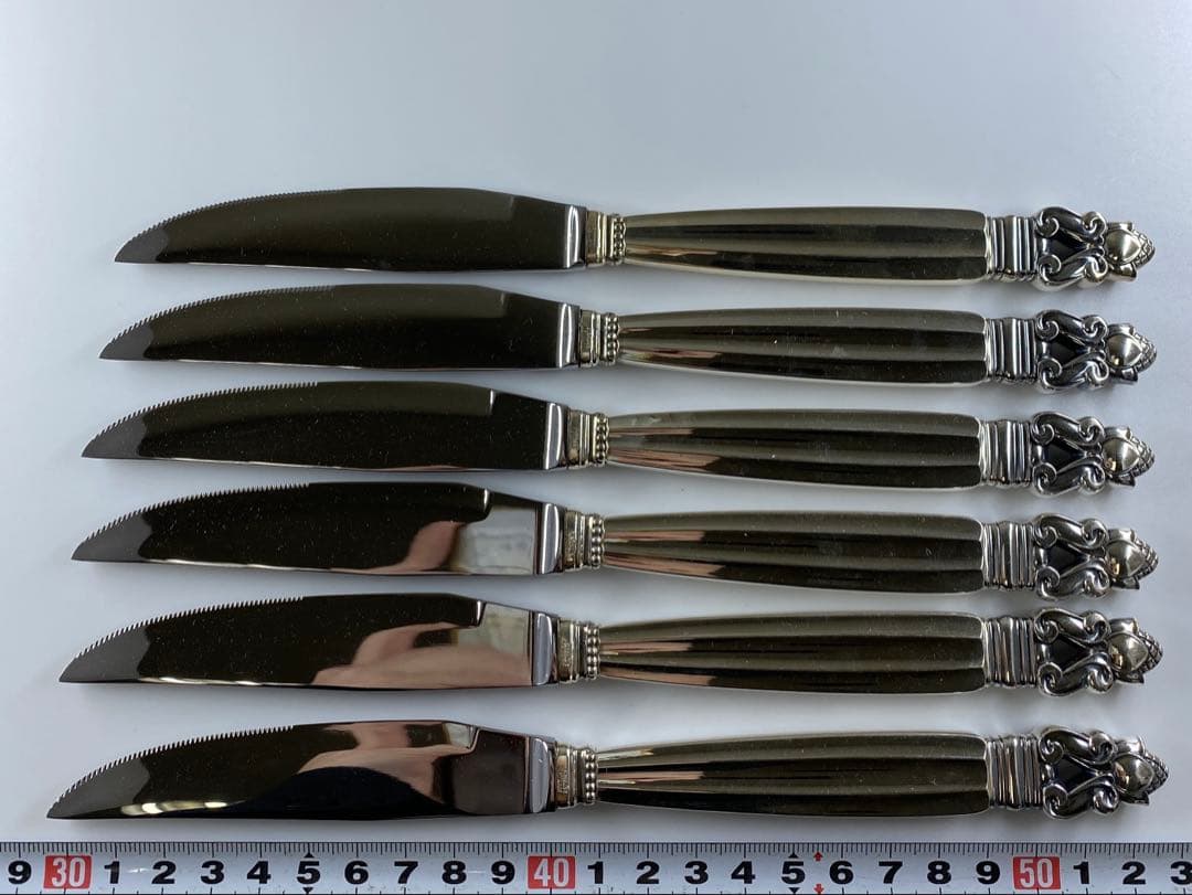 ジョージジェンセン　エコーン　ミートナイフ　6本組　袋付　484g 23.1㎝