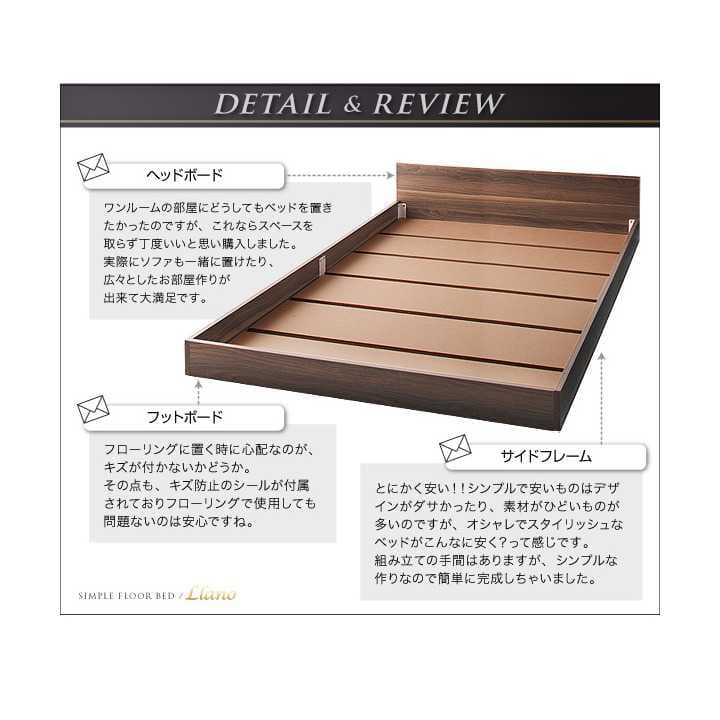 期間限定価格　送料無料　マットレス付きフロアベッド　シングル