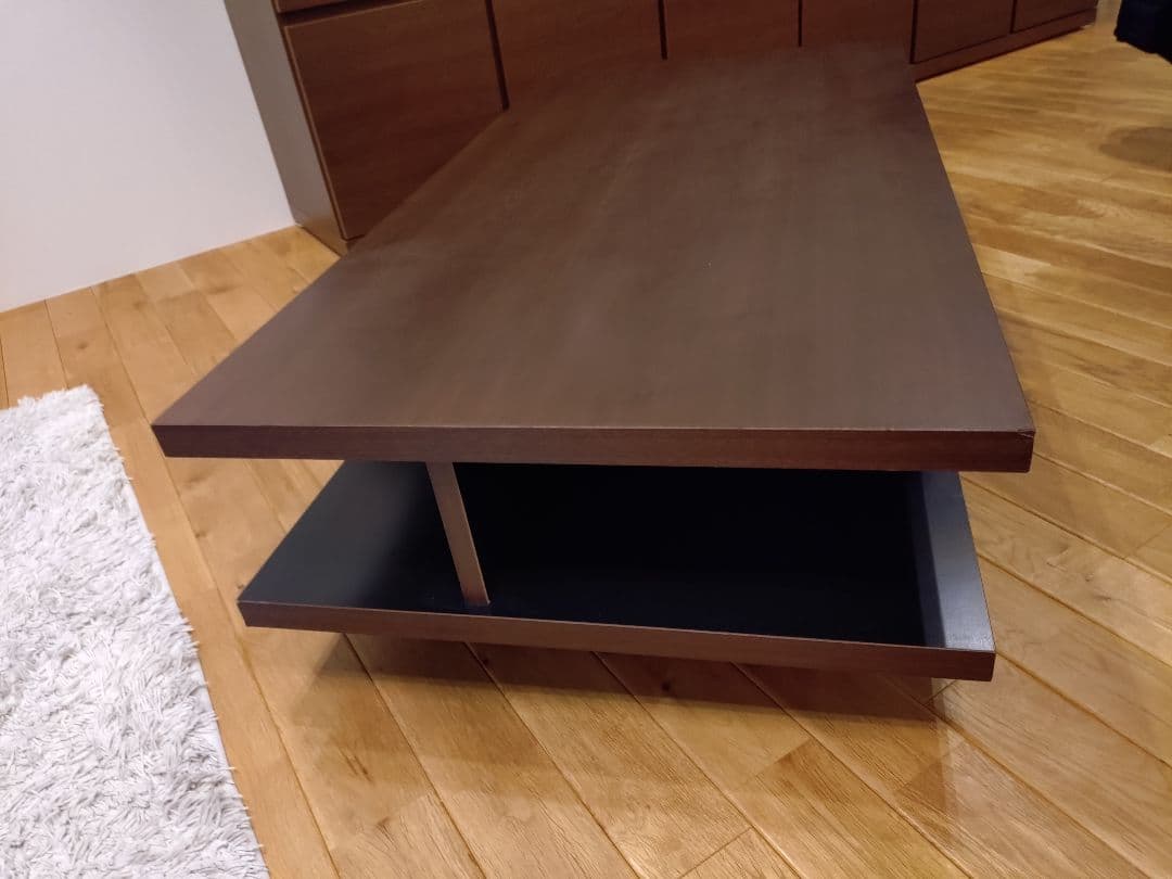 シンプルデザイン　木目調リビングセンターテーブル
