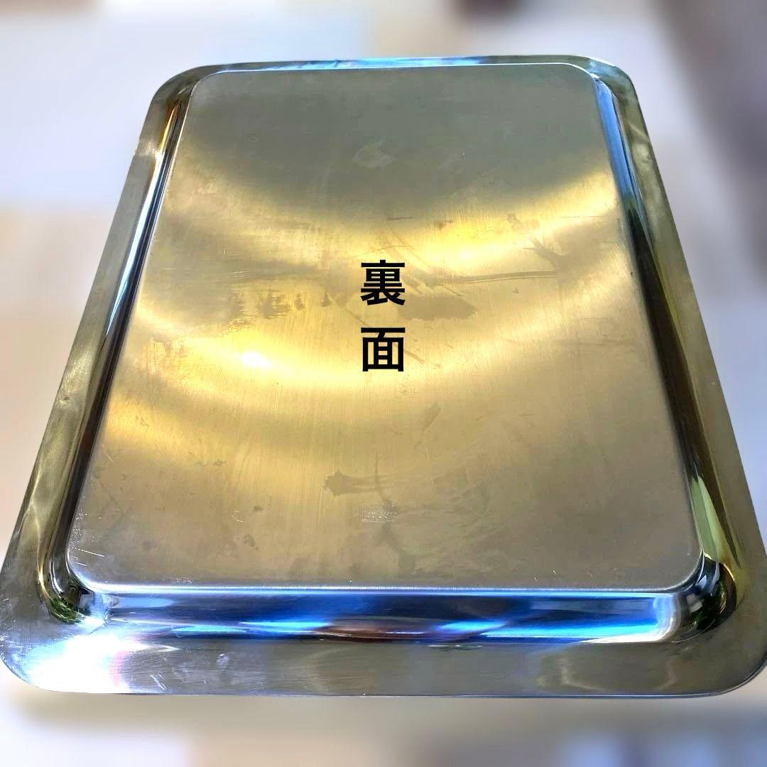 ビュッフェスタンド 菊渕角盆 18-8ステンレス