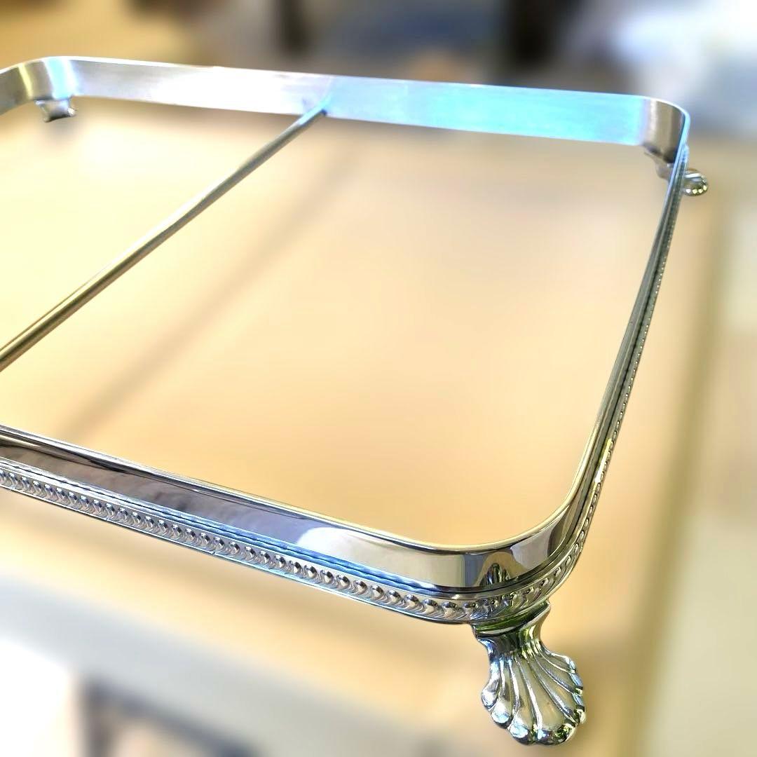 ビュッフェスタンド 菊渕角盆 18-8ステンレス