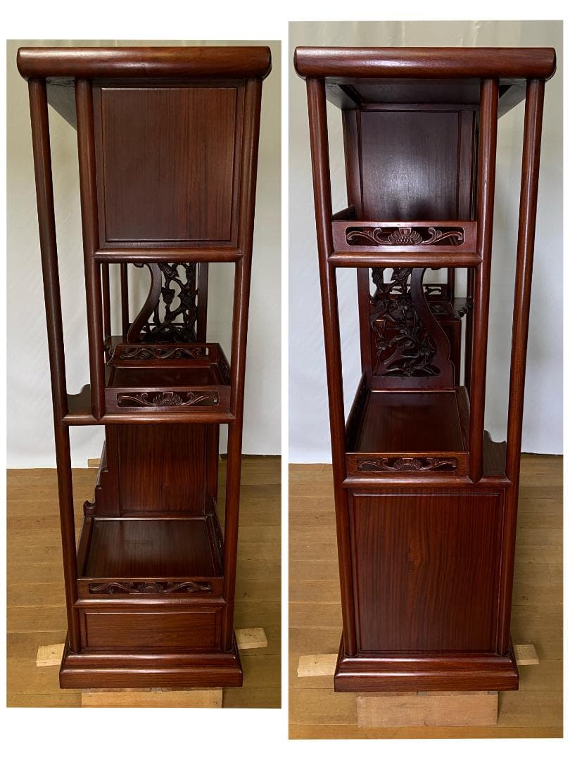 唐木　紫檀の飾り棚