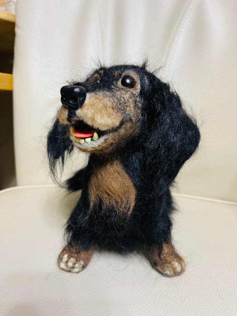 羊毛フェルト ダックスフンド（オーダー品）大切な家族を羊毛フェルトで再現します❣️