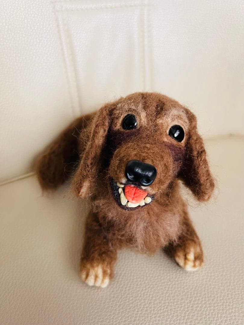 羊毛フェルト ダックスフンド（オーダー品）大切な家族を羊毛フェルトで再現します❣️