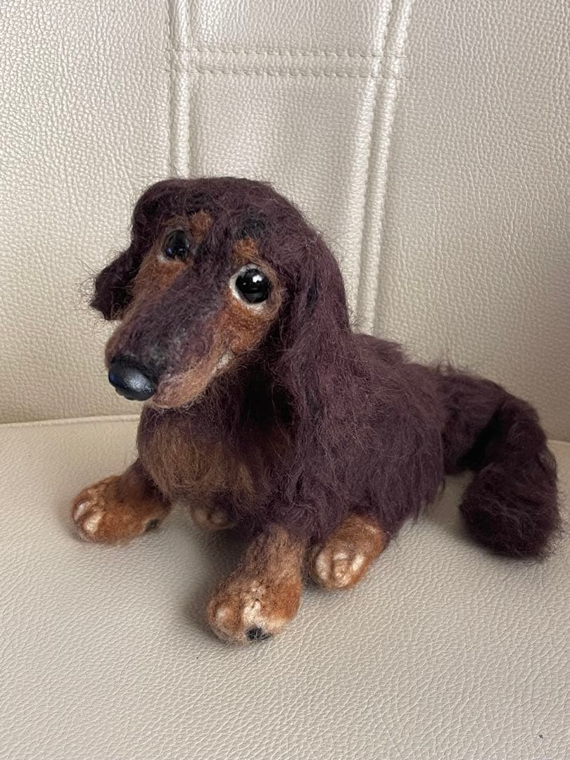 羊毛フェルト ダックスフンド（オーダー品）大切な家族を羊毛フェルトで再現します❣️