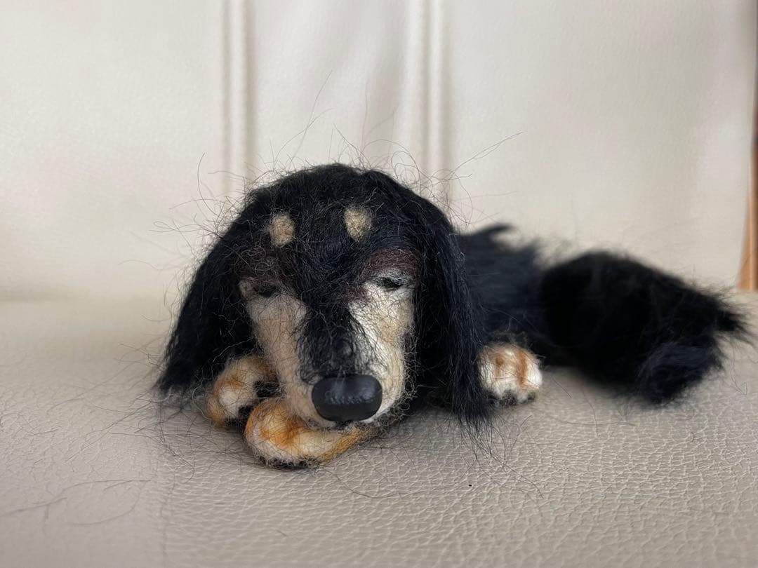 羊毛フェルト ダックスフンド（オーダー品）大切な家族を羊毛フェルトで再現します❣️