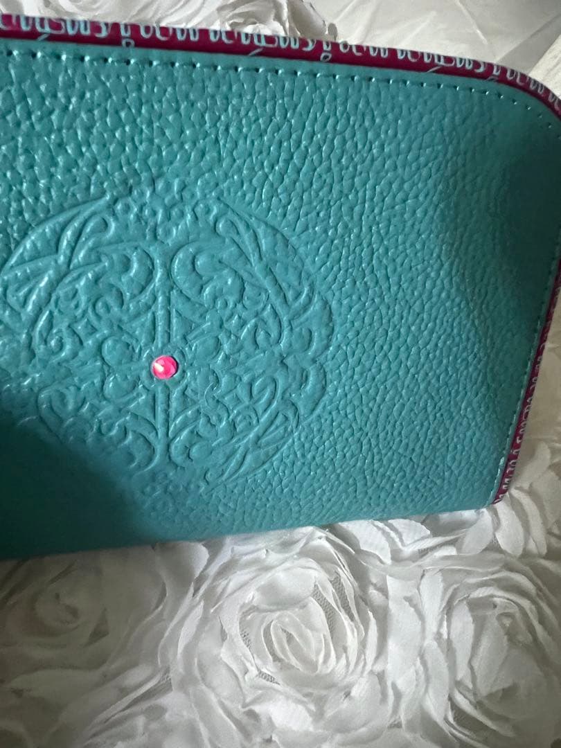 牛革　スワロフスキー　お宝ポーチ