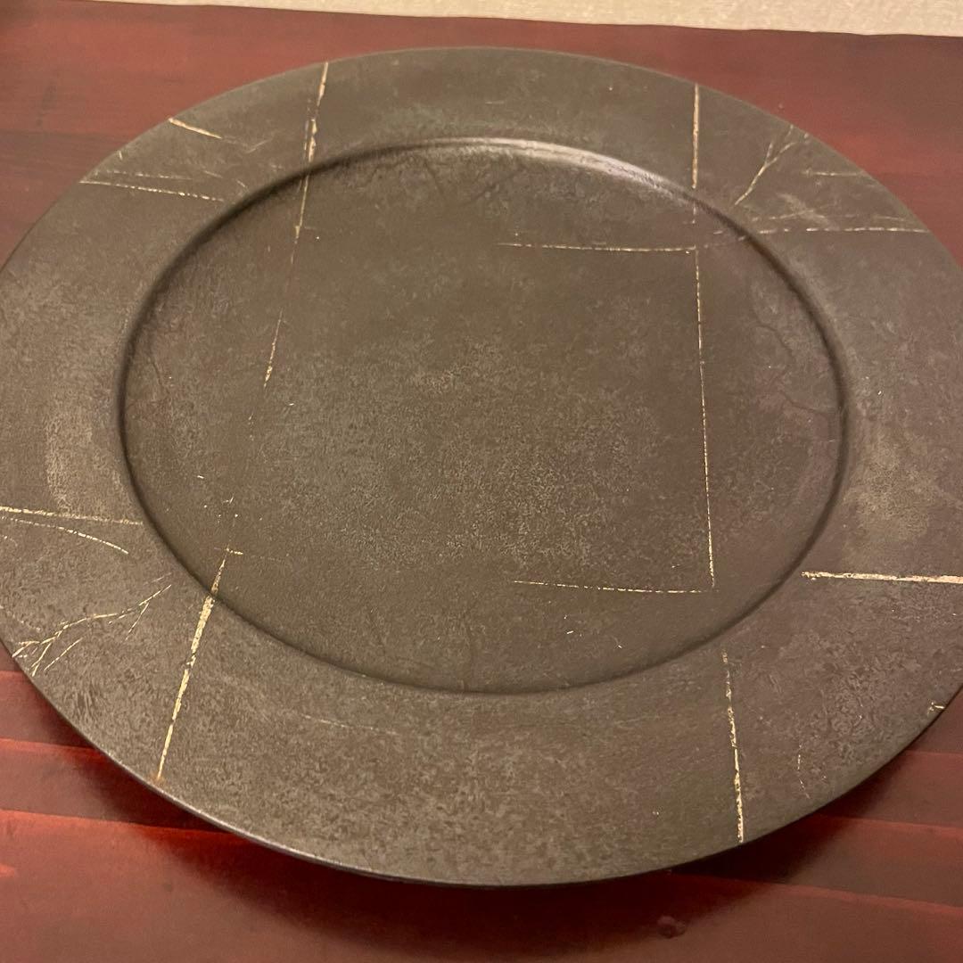 赤木明登 ディナー皿 古銀 漆器 作家